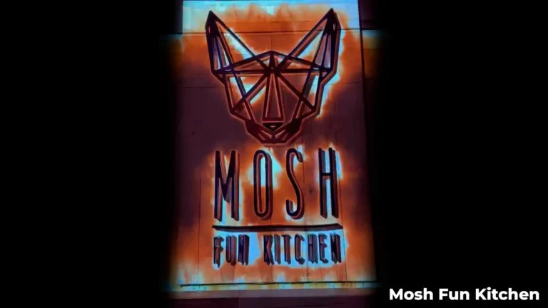 Mosh Fun Kitchen con nombre del lugar - Fuego rojo