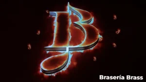 Brasería Brass con nombre del lugar- Rojo con notas